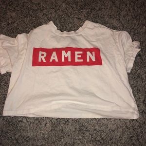 Ramen cropped t shirt